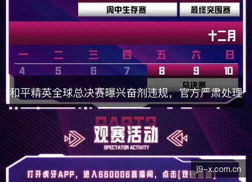 和平精英全球总决赛曝兴奋剂违规，官方严肃处理
